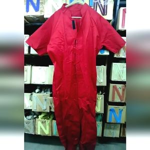 NEW (L) Authentic Prison Jail Jumpsuit! Inmate Coverall Uniform Mechanic Costume